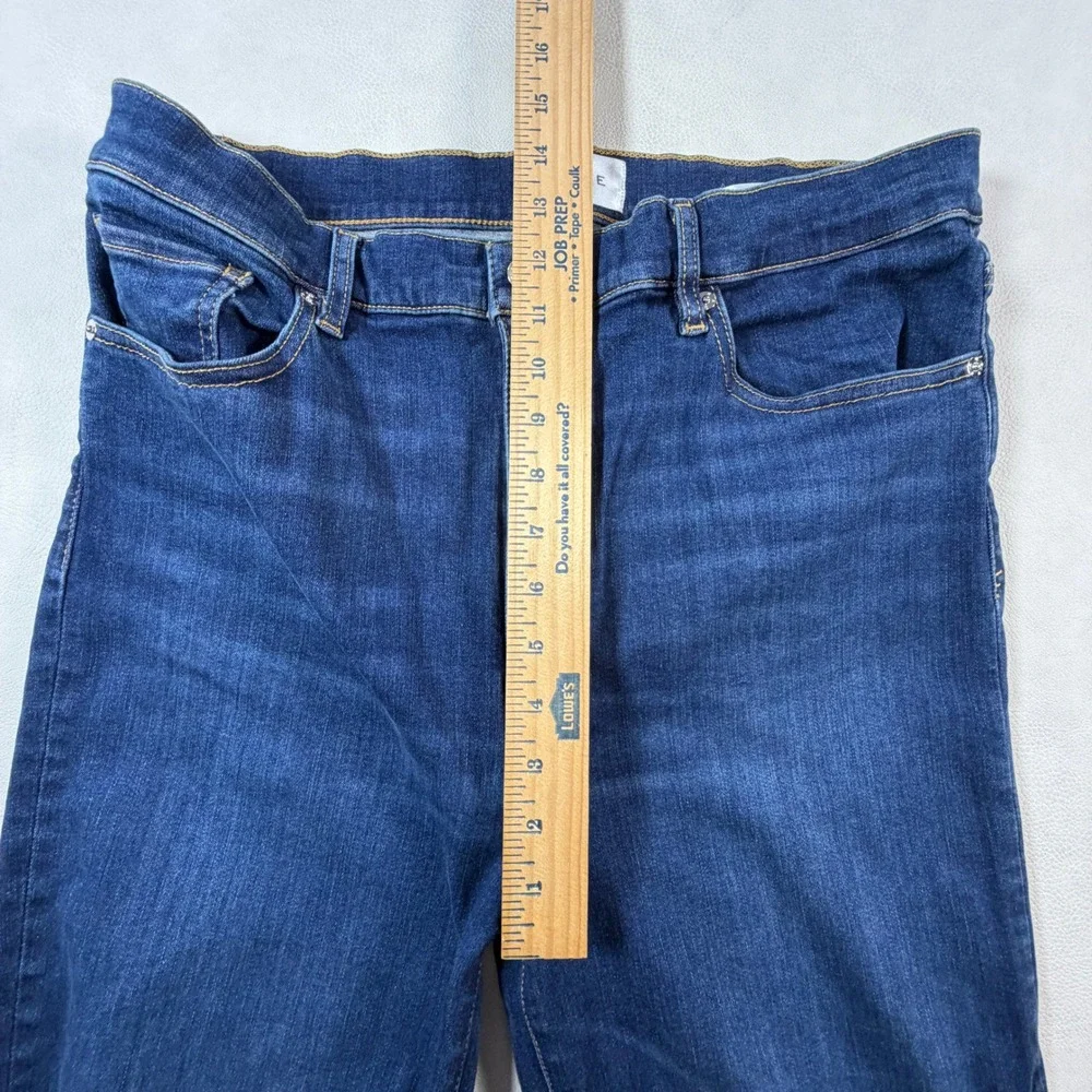 Frame Le Sleek Straight Jeans Womens 34 Malta Dark Wash High Rise MSRP $278